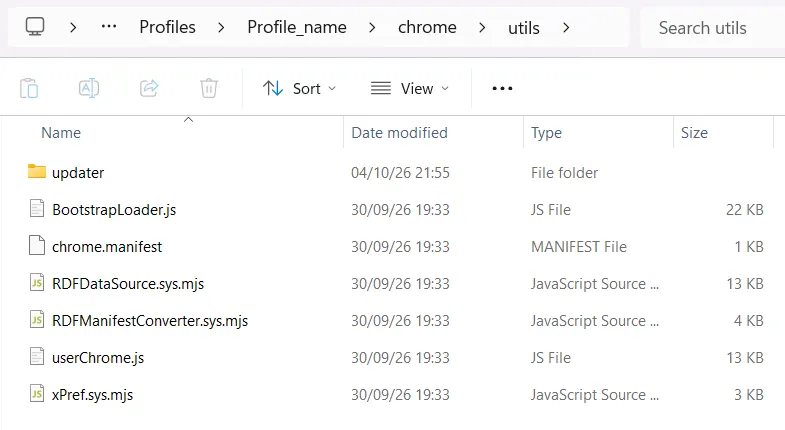 chrome/utils files
